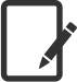 tablet wtih pencil icon