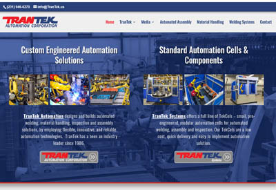 TranTek Automation website